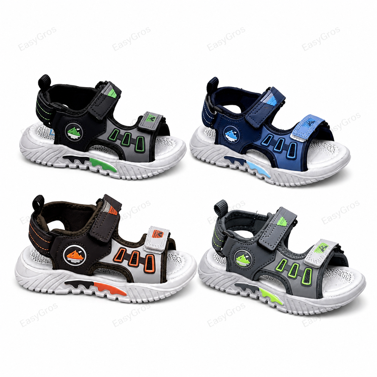 Kids Sport Sandals 20-36 | 24pcs/Crate | 4 Colors