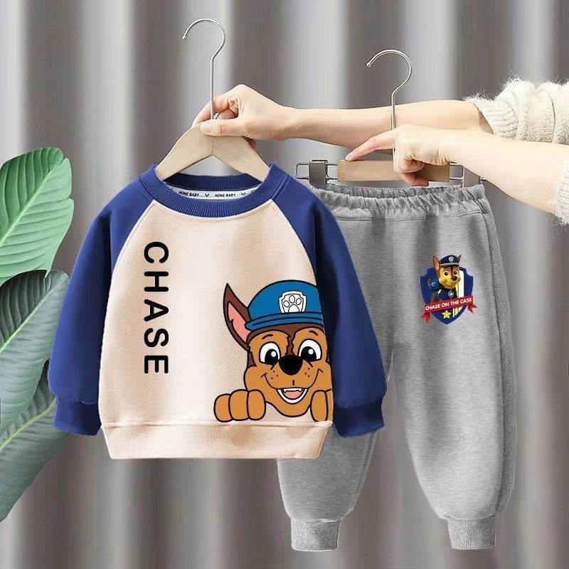 Kids' Cartoon Sweatshirt & Jogger Pants Set