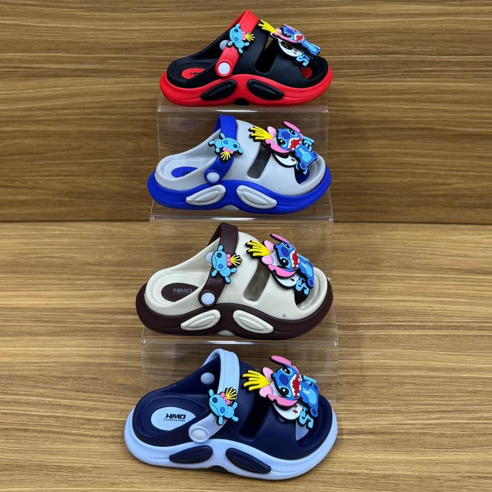 Kids Cartoon Clogs with Strap – 24pcs/Crate, Sizes 18-35