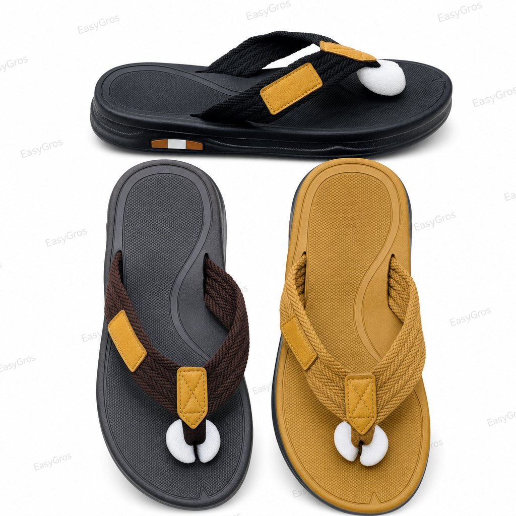 AIZOMR MR-2183 Men's Woven-Strap Flip-Flops 40-44 (24pcs/crate)