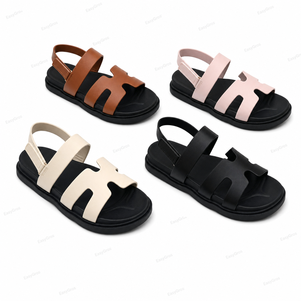 Girls H-Strap Summer Sandals 26-36 | 24prs/Crate, Assorted