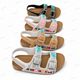 Girls Rhinestone Buckle Sandals 24prs/Crate, Sizes 26–36