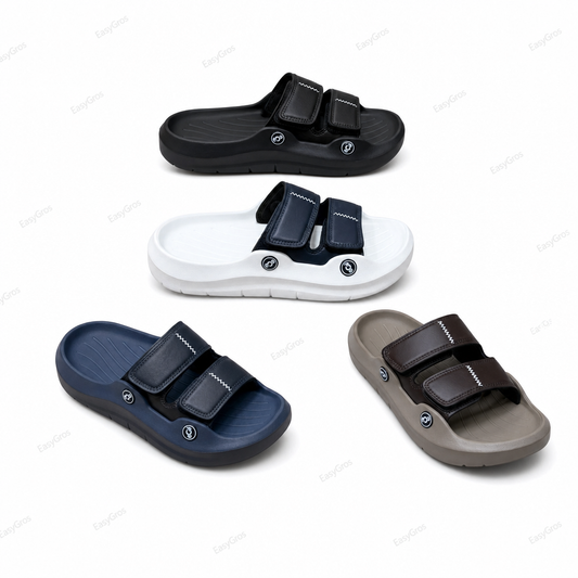 Nora Adjustable Double‑Strap Slides 40‑44 | 24pcs/ctn (HMD13/1)