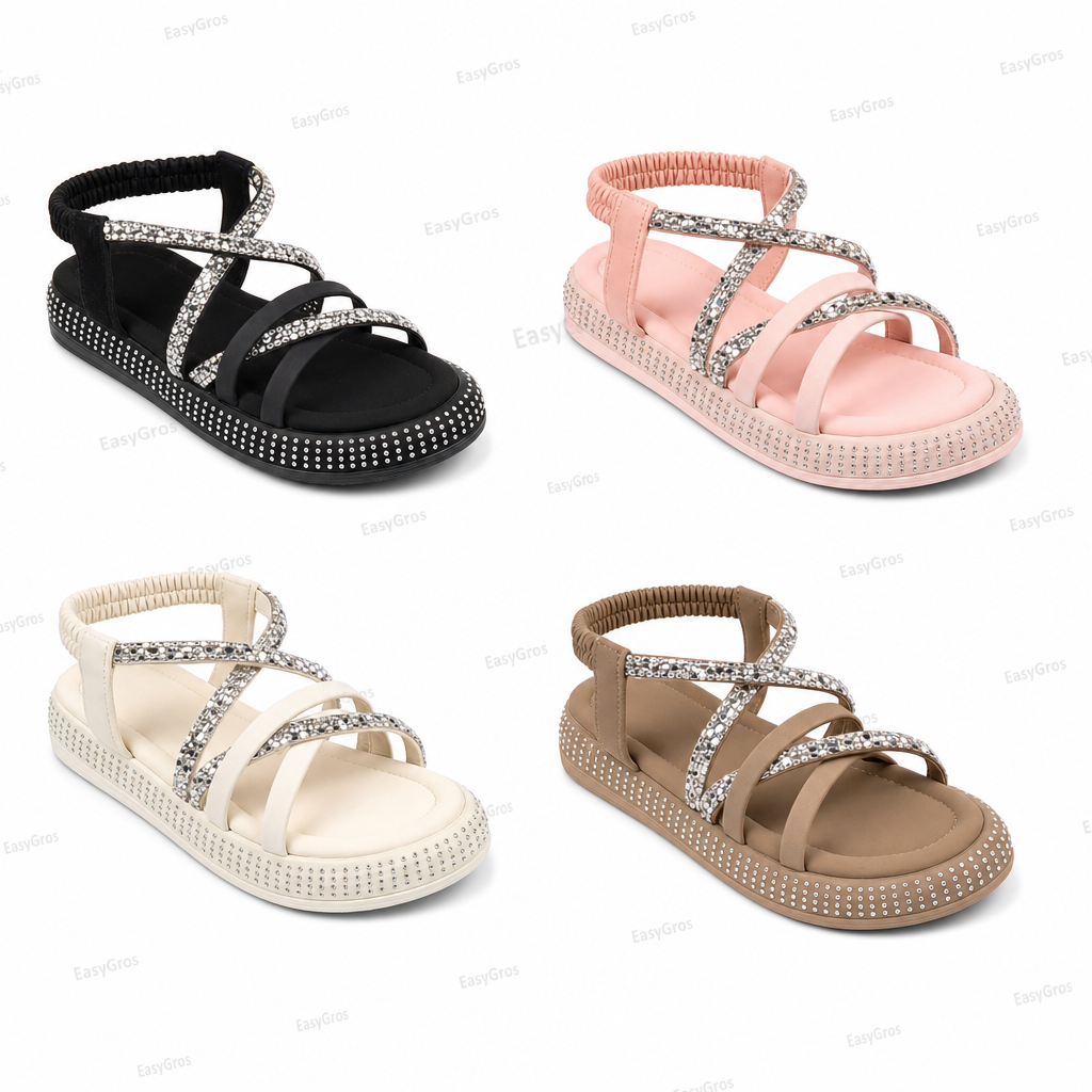LV-13/14 Kids Sparkle Sandals, 4 Colors, 26-36 | 24pcs/crate